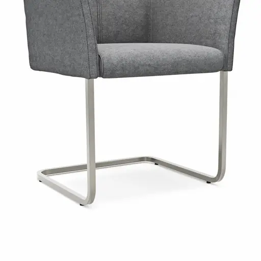 Armlehnstuhl 4110 - Wolle, Hellgrau