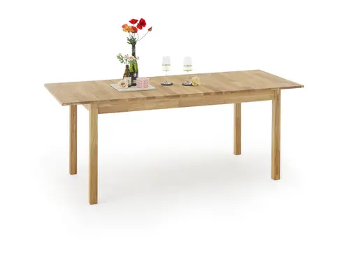 Esstisch- LB ca. 160-200x80 cm, Ausziehbar, Eiche, Massiv, Geölt