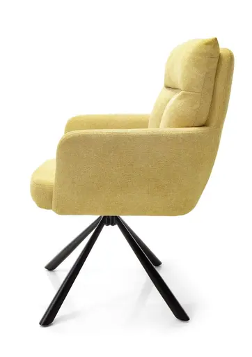Armlehnstuhl - drehbar, Microfaser, Gelb