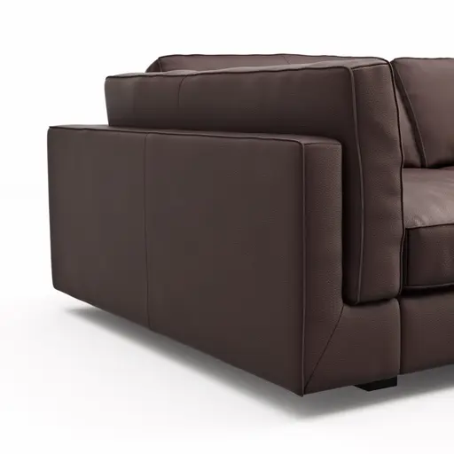 Sofa Aprino 3 - 3,5-Sitzer XXL, Dickleder, Dunkelbraun, Armlehne Kissen