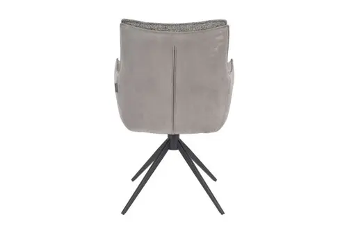 Armlehnstuhl MANDY - drehbar, Stoff, Graubeige