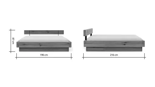 Bettgestell Baltimore - Liegefläche ca. 180x200 cm, Wildeiche massiv