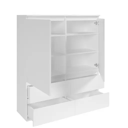 Highboard - B ca. 116 cm, Weiß