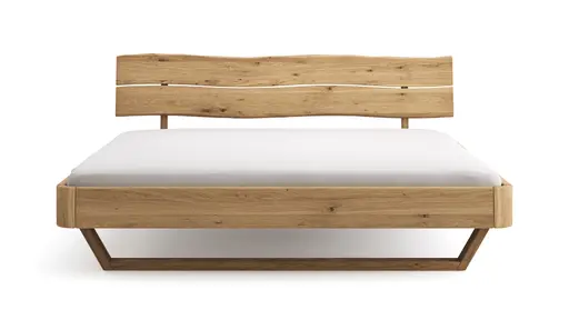 Bettgestell 1660 - Liegefläche ca. 200x200 cm, Wildeiche geölt, sandgestrahlt