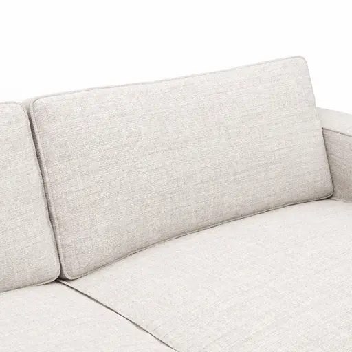 Ecksofa Lilaia - Chaise Longue XL mit 1,5-Sitzer XL rechts, Stoff, Kaschmir
