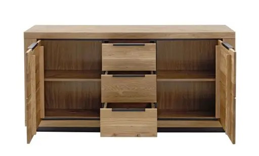 Sideboard - B ca. 163 cm, Wildeiche massiv geölt