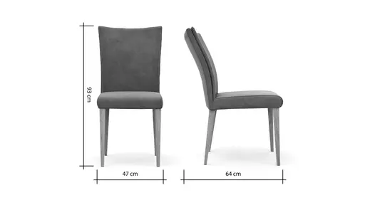 Stuhl Florea - Stoff, Dunkelbraun