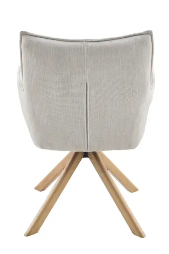 Armlehnstuhl - drehbar, Stoff, Beige