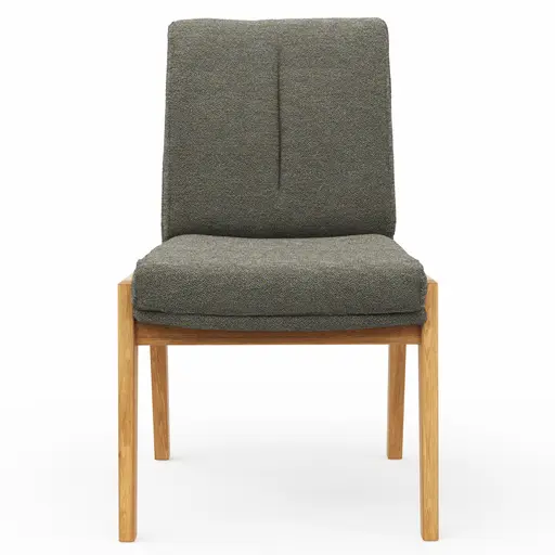 Stuhl Flore 2 - Stoff, Graugrün