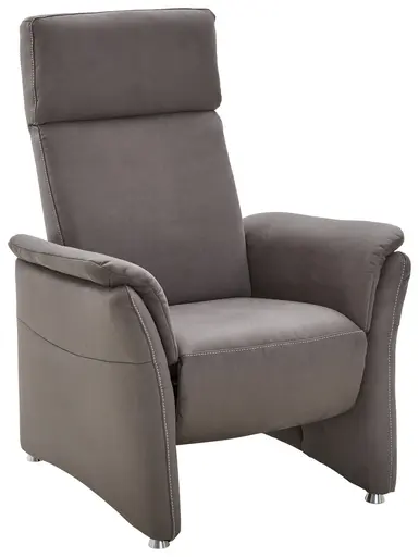 Relaxsessel Arima H - Kopf-/Fußteil/Rückenlehne verstellbar, Stoff, Dunkelbraun