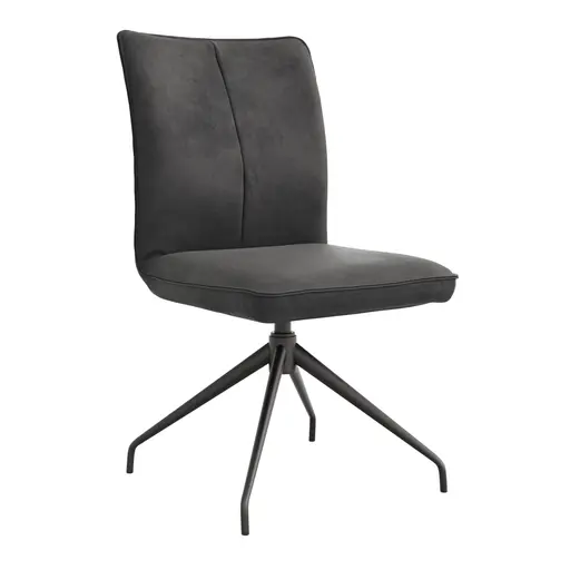 Stuhl Calyra - drehbar, Stoff, Anthrazit