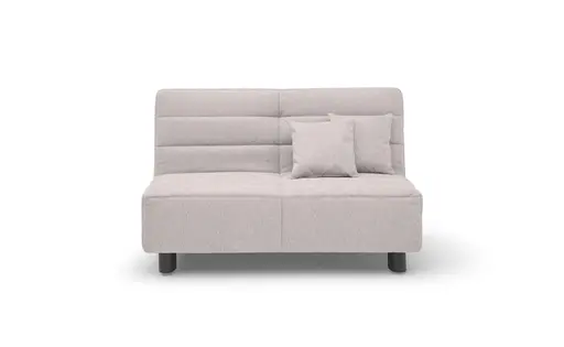 Funktionssofa EASY Optik D - 2-Sitzer, 140 cm inkl. Schlaffunktion, Stoff, Hellgrau