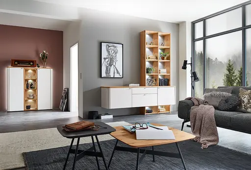 Couchtisch - LBH ca. 116x70x35 cm, Keramik, Weiß