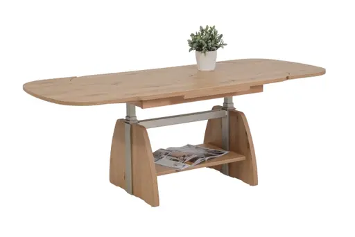 Couchtisch - ausziehbar, höhenverstellbar, LB ca. 108x67 cm, Eiche Artisan Dekor