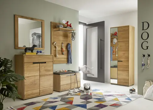 Garderobenbank- Eiche, Massiv