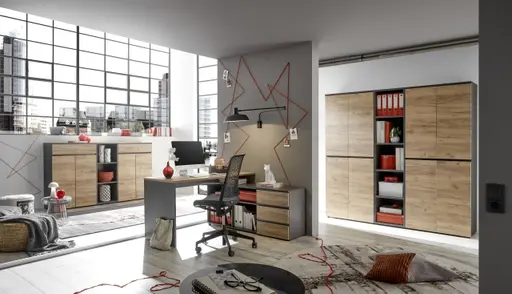 Aktenregal GRIFFIN - B/H/T ca. 45x120x40 cm, Graphit