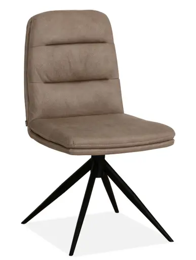 Stuhl - drehbar, Stoff, Taupe