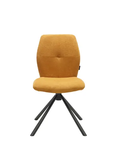 Stuhl MANOA - drehbar, Stoff, Senfgelb