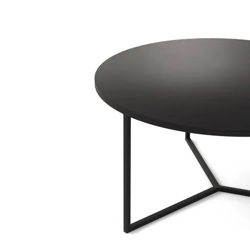 Couchtisch Joan 3 - LBH ca. 80x80x41,5 cm, Metall, Schwarz