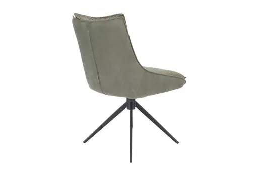 Stuhl MANDY - drehbar, Stoff, Grün