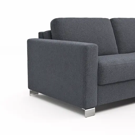 Sofa Nuoro - 2,5-Sitzer inkl. Schlaffunktion, Armlehne 1, Stoff, Eisblau