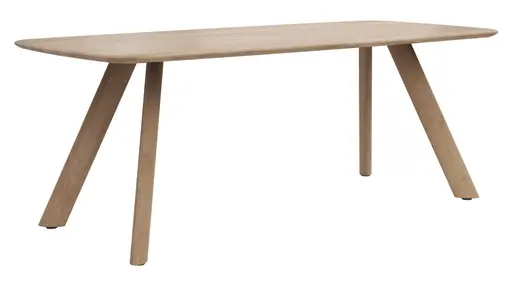 Esstisch Nayara - LB ca. 200x100 cm, Eiche massiv, satin gebeizt matt lackiert