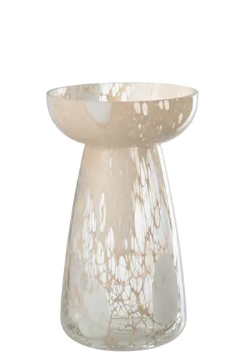 Dekovase - DH ca. 15x25 cm, Beige