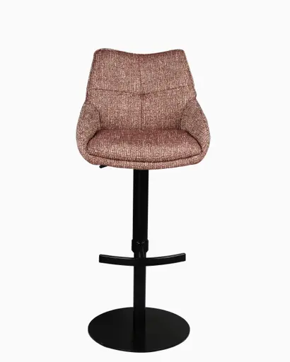 Barhocker MATTEA - drehbar, höhenverstellbar, Stoff, Bordeaux