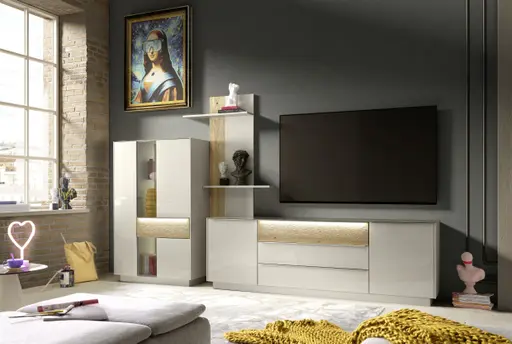 Wandboard - B ca. 75 cm, Kaschmir, Eiche massiv