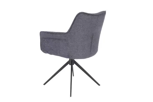 Armlehnstuhl MAIKE - drehbar, Stoff, Marine