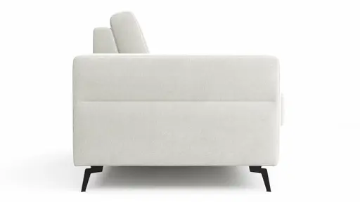 Schlafsofa Laredo - 2,5-Sitzer inkl. Schlaffunktion und Armlehne klappbar, Stoff, Offwhite