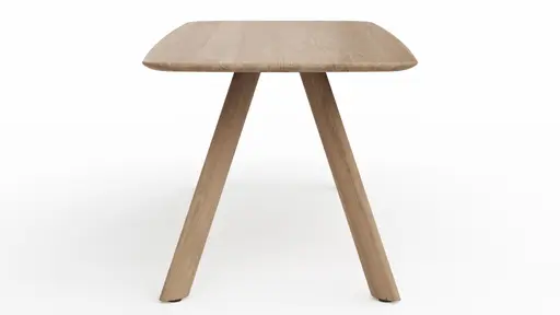 Esstisch Nayara - LB ca. 200x100 cm, Eiche massiv, satin gebeizt matt lackiert