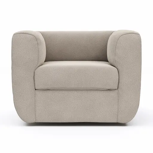 Sessel Stormy - drehbar, Stoff, Creme