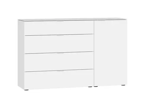Kommode JOIN IT- Glas, Weiß, Matt, Weiß
