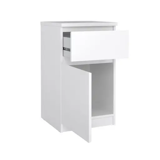 Nachtkonsole- B ca. 40 cm, Weiß, Hochglanz
