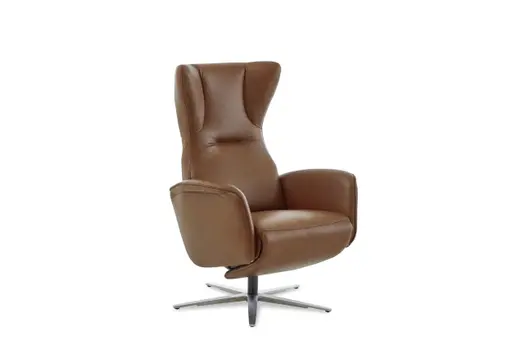 Sessel - Gr.M, Relaxfunktion, Leder, Cognac