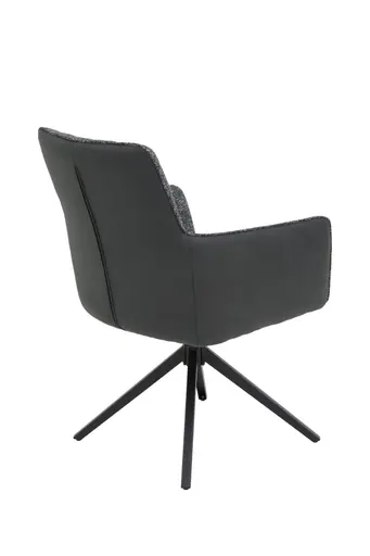 Armlehnstuhl - drehbar, Stoff, Anthrazit