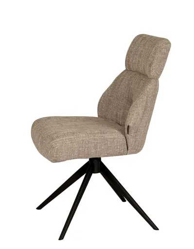Stuhl MILILANI - drehbar, Stoff, Taupe
