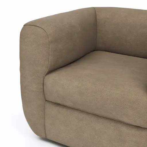 Sessel Stormy - drehbar, Stoff, Rauchbraun