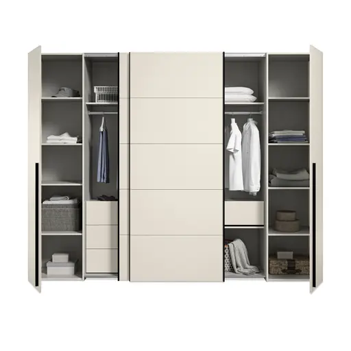  Schwebe-/Drehtürenschrank FAHDA- B ca. 270 cm, Sand