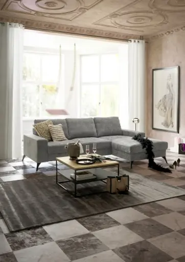 Couchtisch - LB ca. 70x70 cm, Wildeiche Massiv, Schwarz