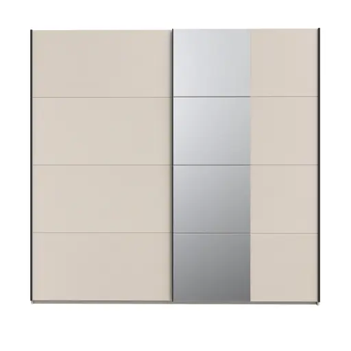 Schwebetürenschrank FRIESO- B. ca 220 cm, Sand, Spiegel