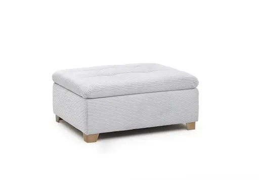 Hocker JAMILA - Stoff, Taupe