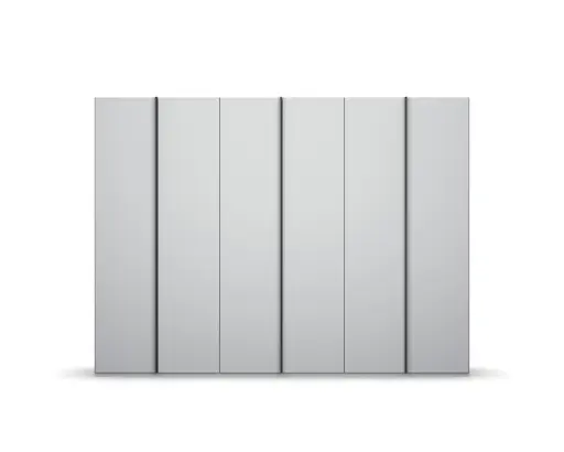 Drehtürenschrank - B. ca. 301 cm, Seidengrau