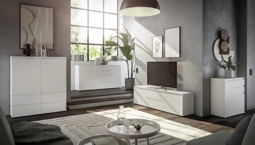 Highboard - B ca. 116 cm, Weiß