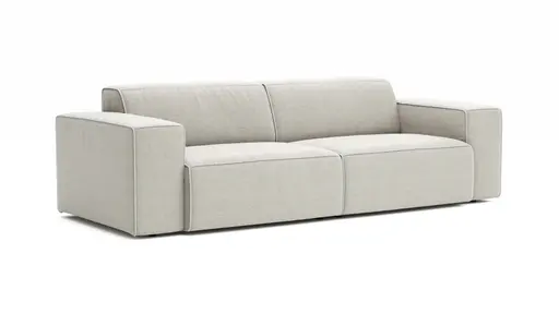 Sofa Elementos - 3-Sitzer, Stoff, Natur