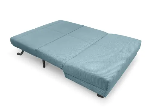  Schlafsofa EASY Optik A - 2-Sitzer ohne Armlehne, 140 cm inkl. Schlaffunktion, Cord, Türkis