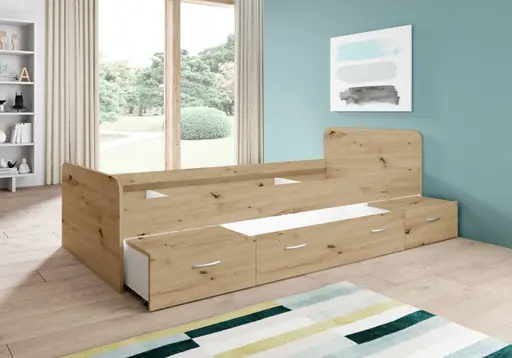 Kojenbett - Liegefläche ca. 90x200 cm, Artisan Eiche Nachbildung