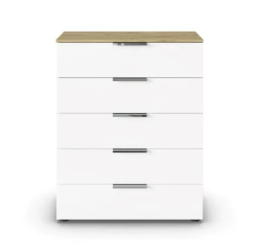 Kommode RIPP- Eiche Dekor, Weiß