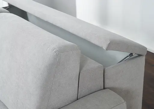 Faltbett EM Davos - mit Schlaffunktion, Stoff, Grau